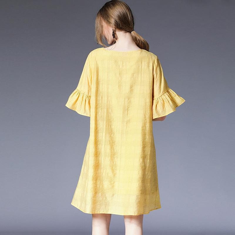 Mini Robe À Manches Courtes Pour Femme