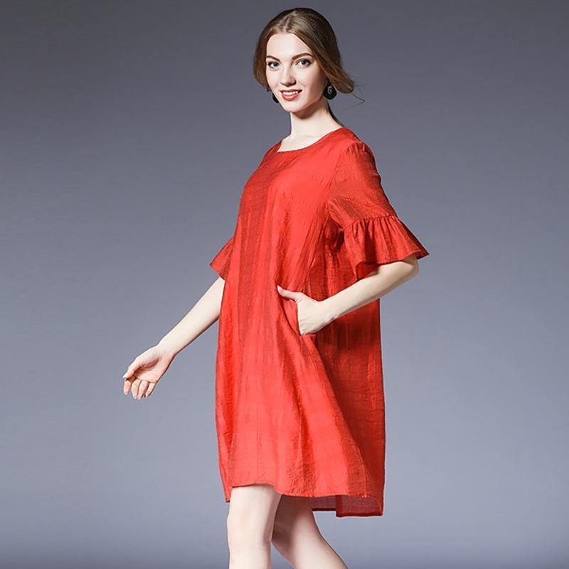 Mini Robe À Manches Courtes Pour Femme