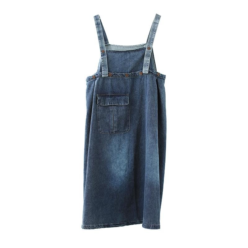 Robe Ample À Bretelles En Denim Grande Taille