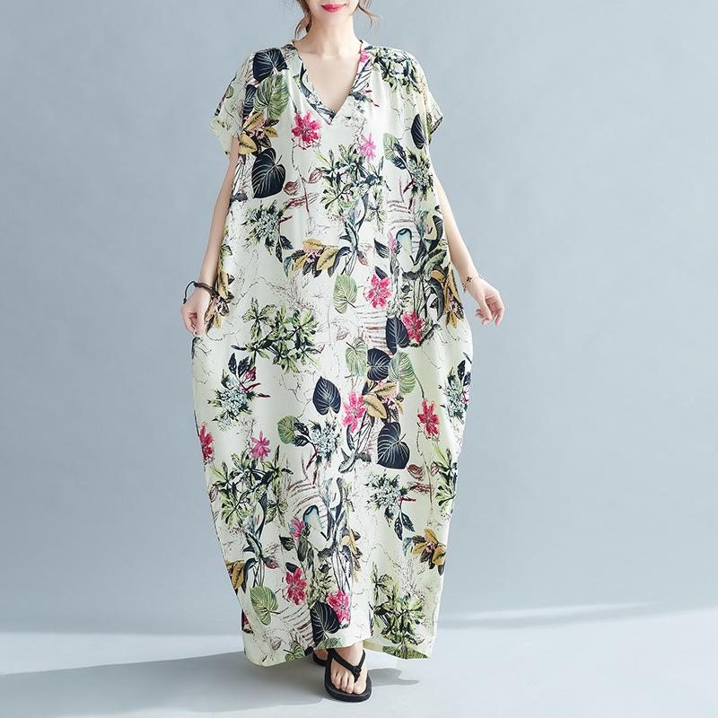 Robe Ample Imprimée D'été Pour Femmes