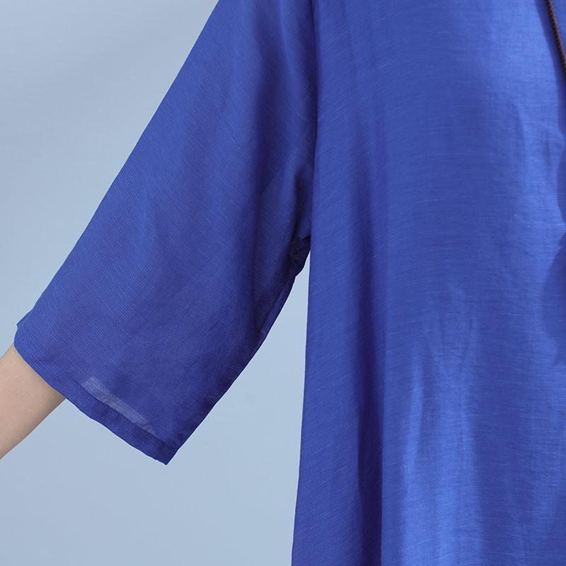 Robe Bleue Décontractée Pour Femmes D'été Décontractées Simples