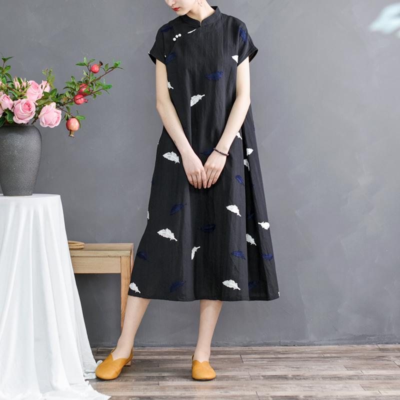 Robe De Broderie De Style Chinois Pour Femmes