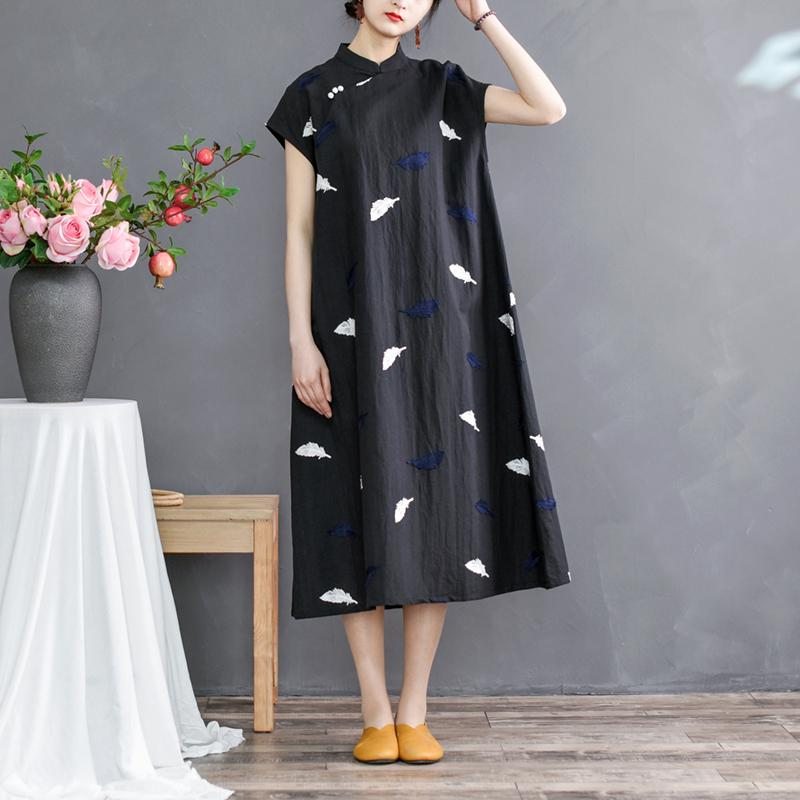 Robe De Broderie De Style Chinois Pour Femmes