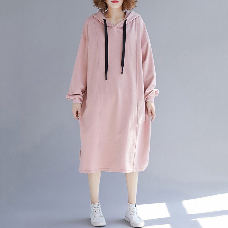 Robe À Capuche Décontractée Simple Et Ample