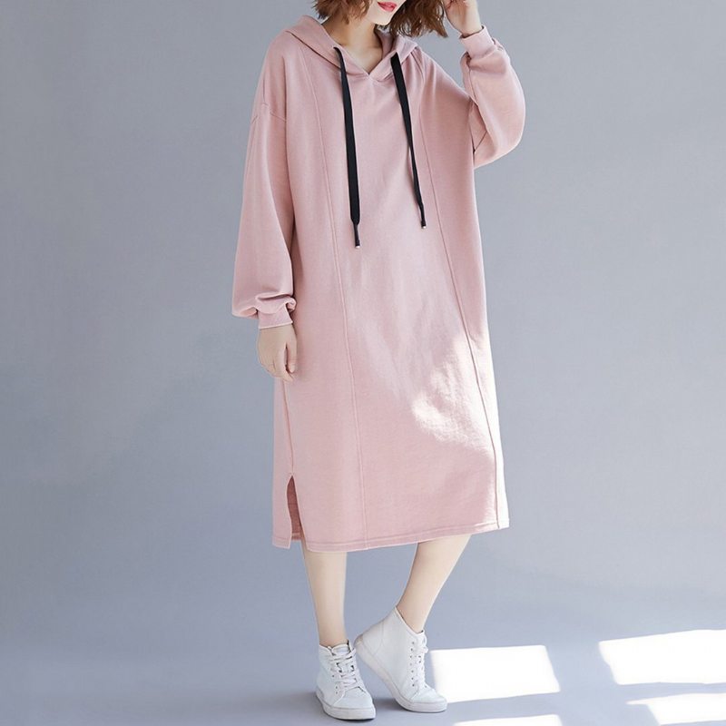 Robe À Capuche Décontractée Simple Et Ample