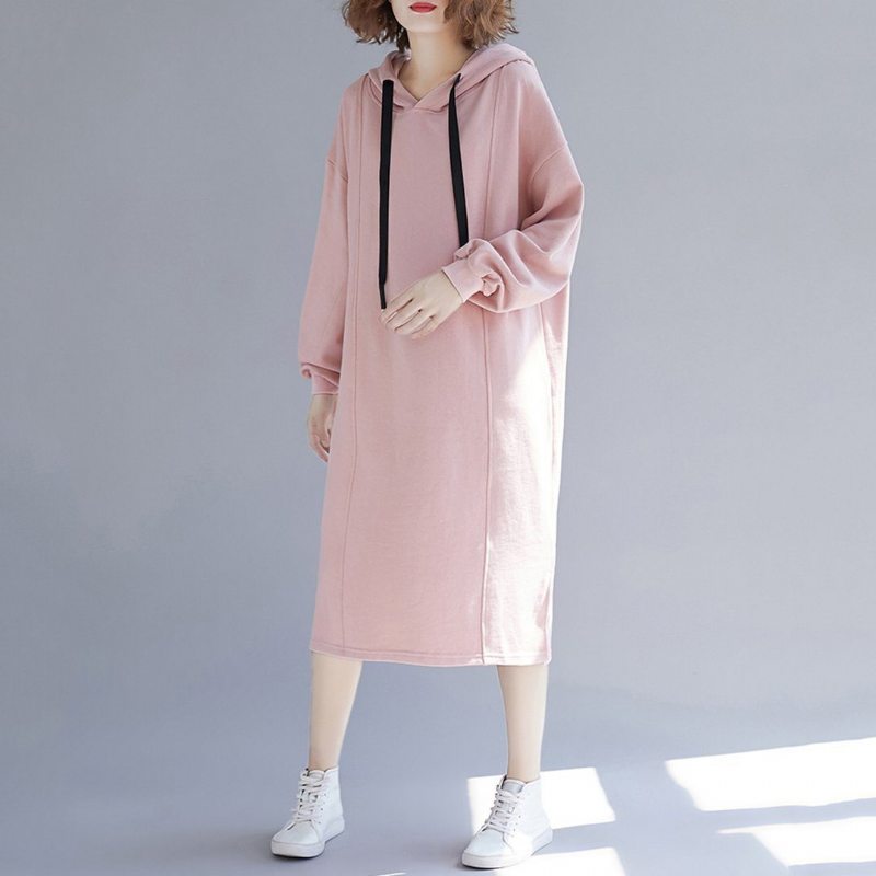 Robe À Capuche Décontractée Simple Et Ample