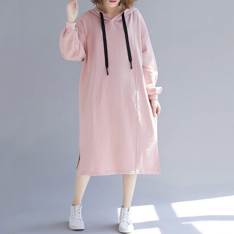 Robe À Capuche Décontractée Simple Et Ample