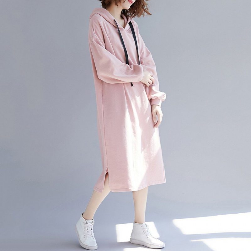 Robe À Capuche Décontractée Simple Et Ample