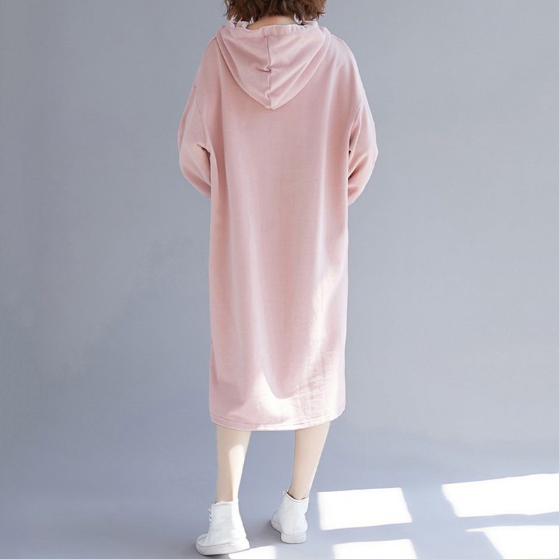 Robe À Capuche Décontractée Simple Et Ample