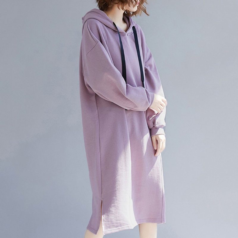 Robe À Capuche Décontractée Simple Et Ample