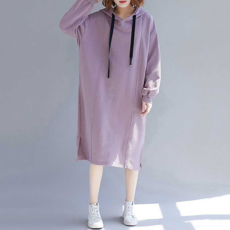 Robe À Capuche Décontractée Simple Et Ample