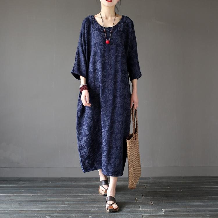 Robe En Coton Et Lin Pour Femmes De Style Ethnique