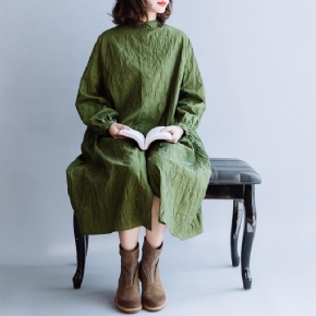 Robe En Coton Vert Avocat À Texture D'écorce