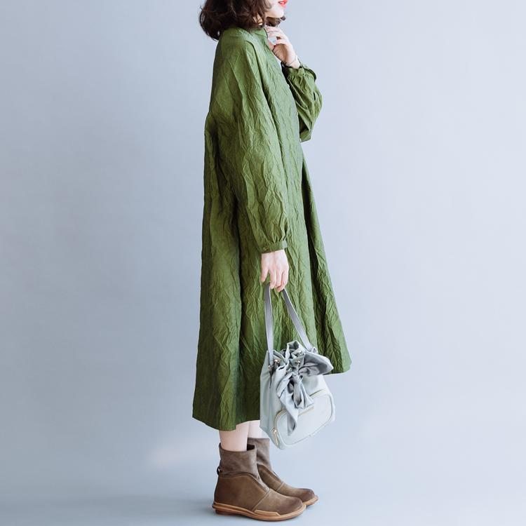 Robe En Coton Vert Avocat À Texture D'écorce