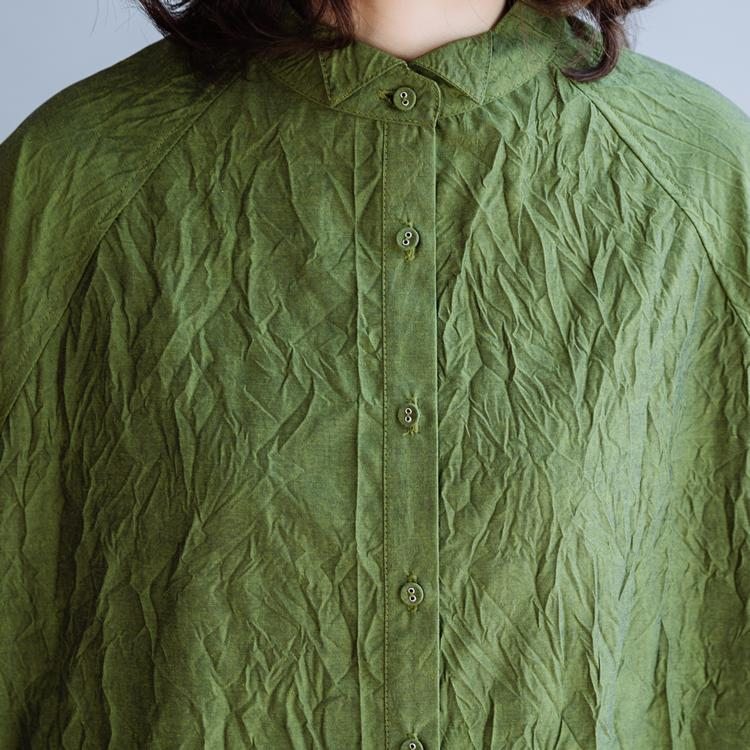 Robe En Coton Vert Avocat À Texture D'écorce