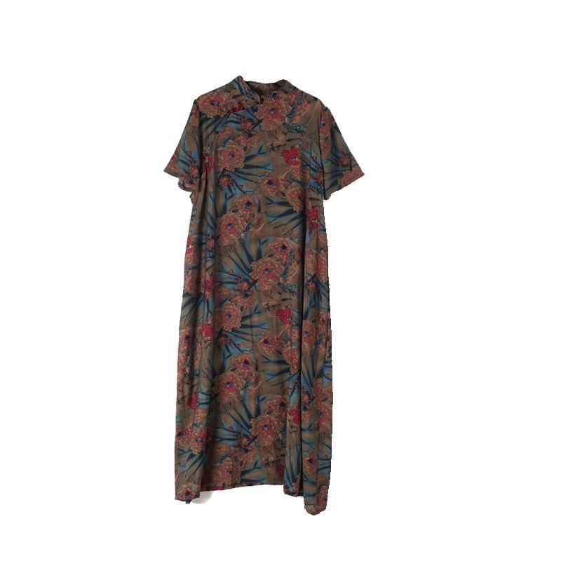 Robe D'été En Coton Ample De Style Chinois Rétro