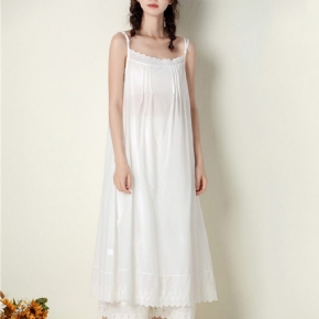 Robe D'été En Coton Sans Manches Rétro