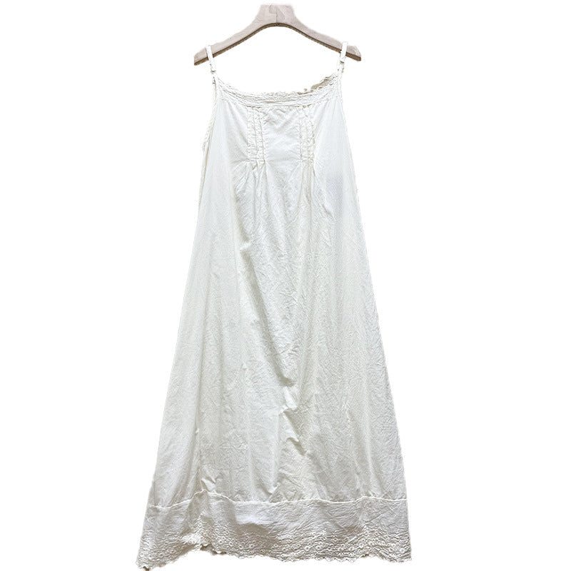 Robe D'été En Coton Sans Manches Rétro