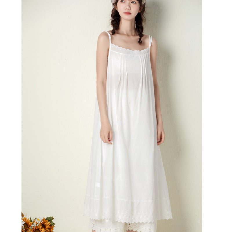 Robe D'été En Coton Sans Manches Rétro