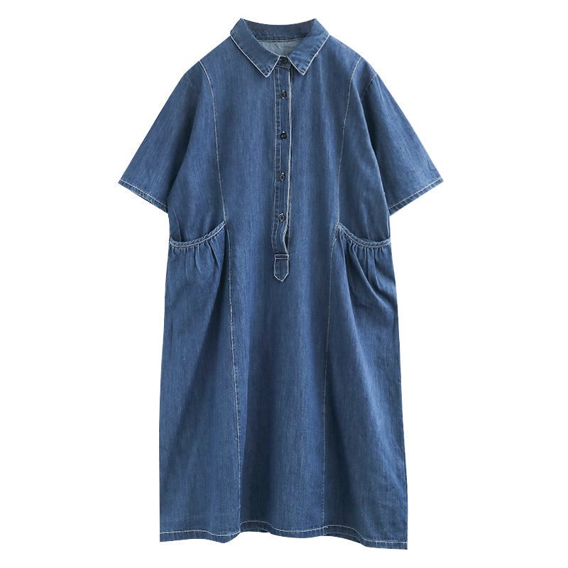 Robe D'été Décontractée En Denim De Coton