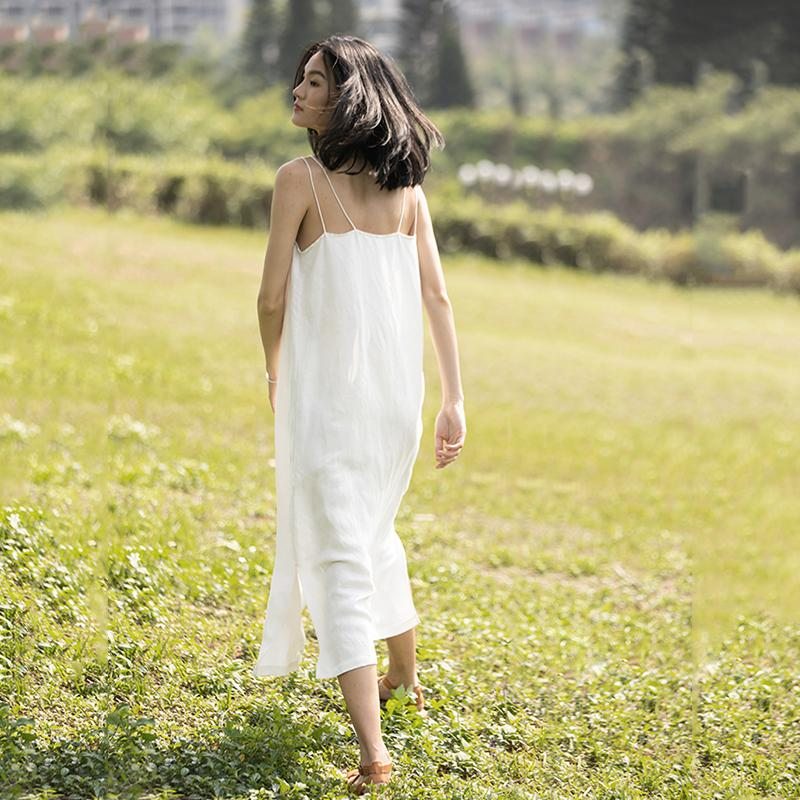 Robe D'été Longue Basique Sans Manches Pour Femmes