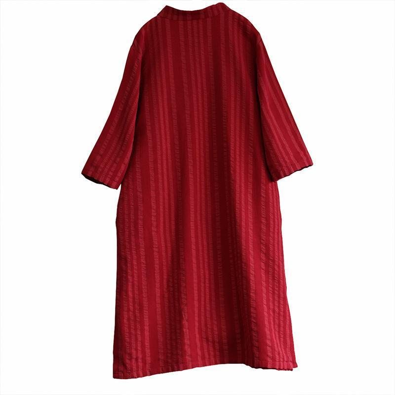 Robe D'été De Style Chinois Rétro En Coton Et Lin