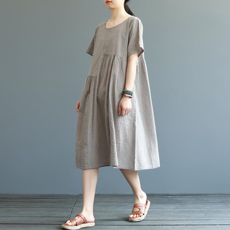 Robe Froncée Décontractée Au Design Irrégulier Pour Femmes