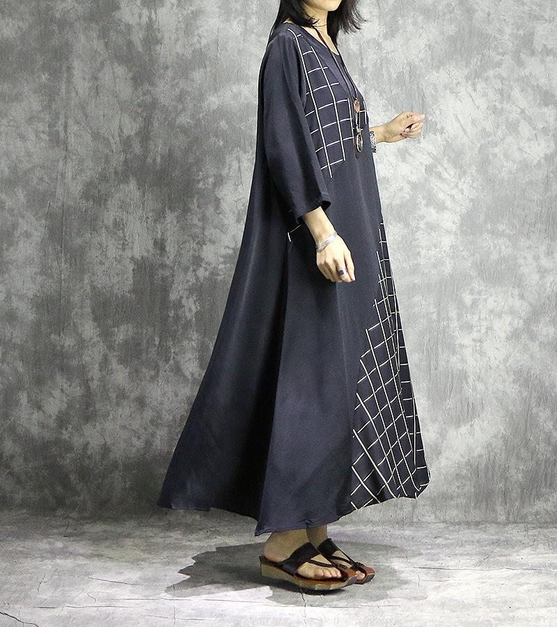 Robe Irrégulière À Coutures Lâches En Tencel