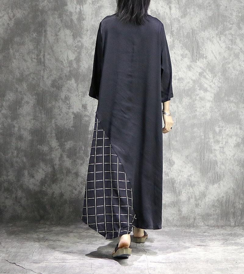 Robe Irrégulière À Coutures Lâches En Tencel