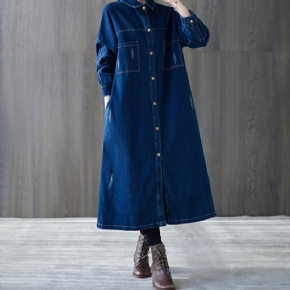 Robe En Jean Décontractée Et Décontractée De Printemps