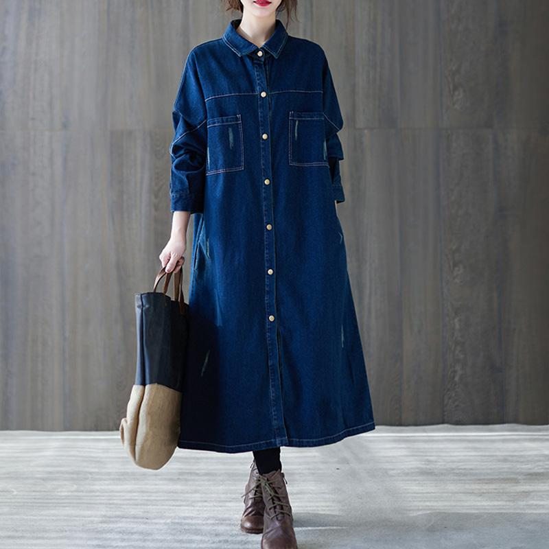 Robe En Jean Décontractée Et Décontractée De Printemps