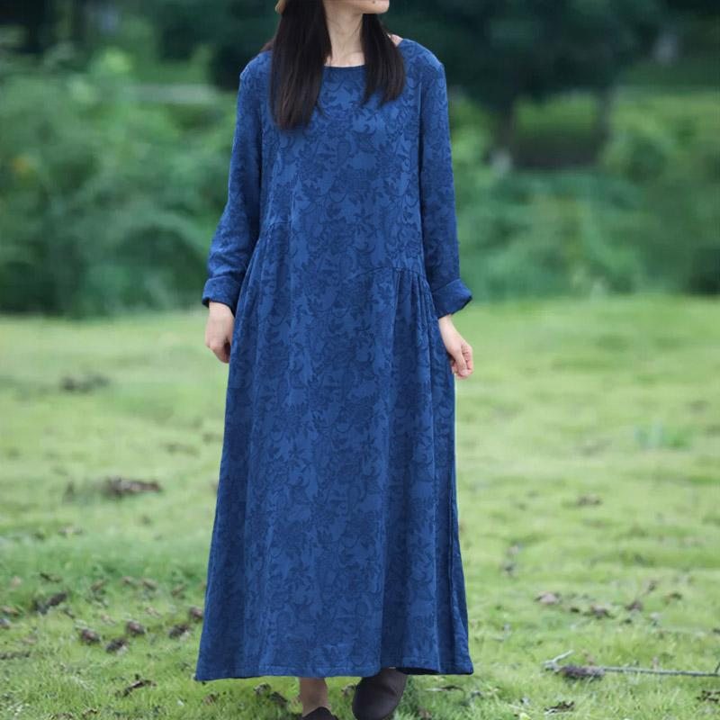 Robe En Lin Et Coton Imprimé Fleuri