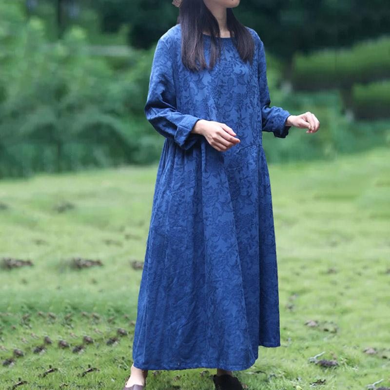 Robe En Lin Et Coton Imprimé Fleuri