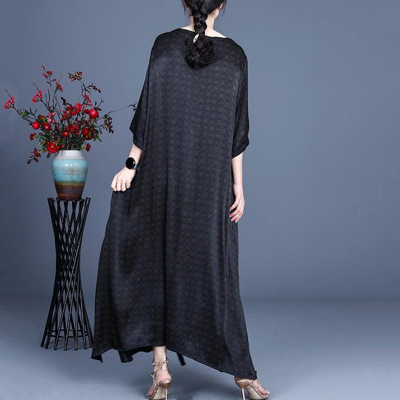 Robe Longue Élégante En Soie Pour Femme