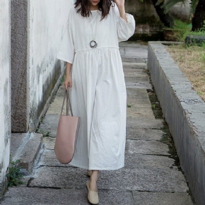 Robe À Manches Longues À Volants Pour Femmes