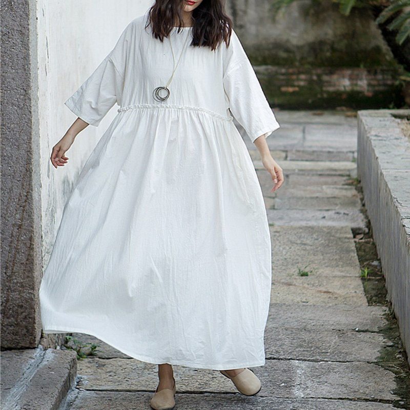 Robe À Manches Longues À Volants Pour Femmes