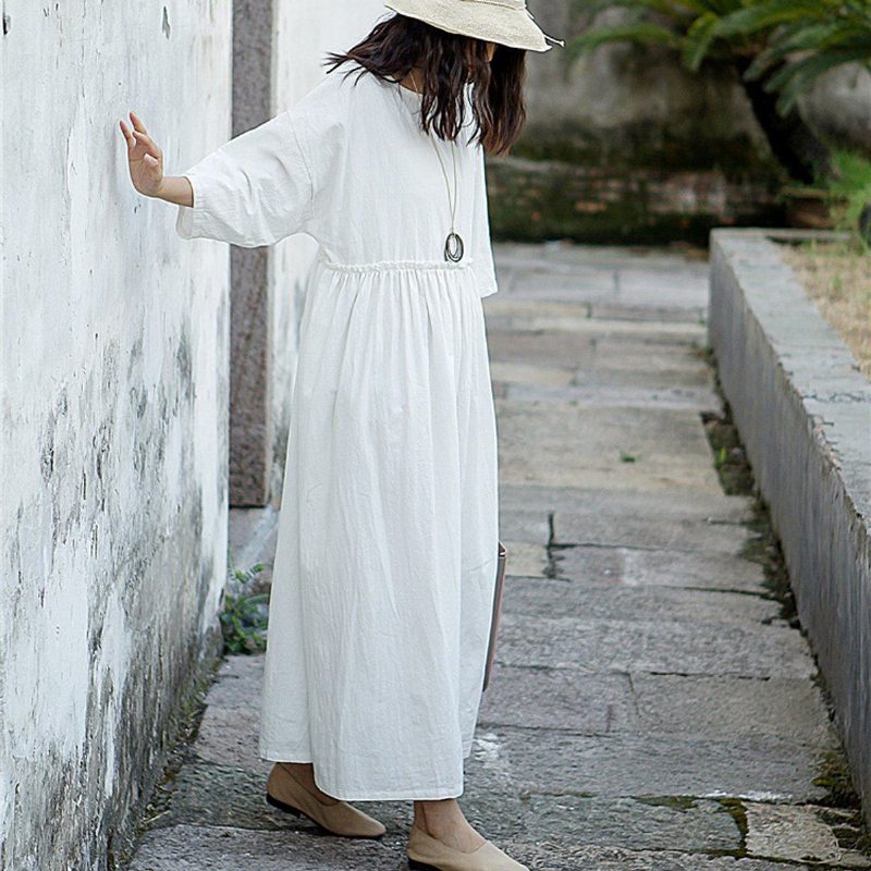 Robe À Manches Longues À Volants Pour Femmes