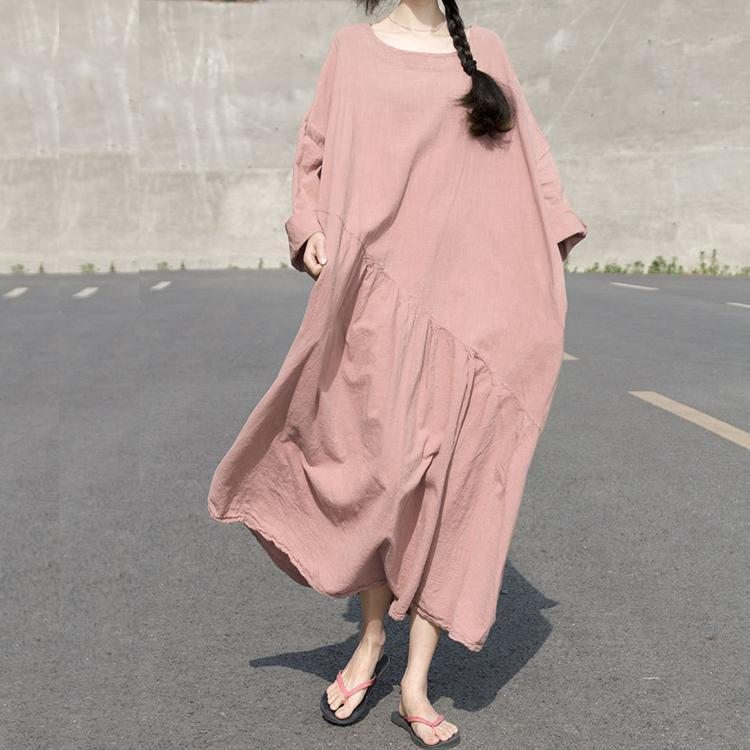 Robe Maxi Décontractée Ample Asymétrique Pour Femme