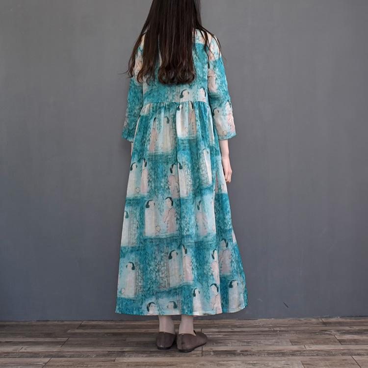 Robe Maxi À Fleurs D'été À Manches Courtes