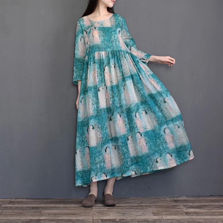 Robe Maxi À Fleurs D'été À Manches Courtes