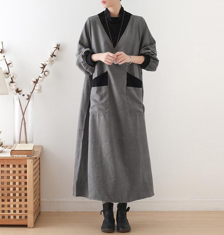 Robe Mi-hauteur Avec Poche Sur Le Genou