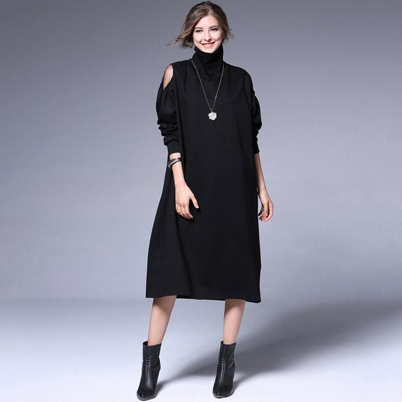 Robe En Tricot Ample À Manches Longues Pour Femmes