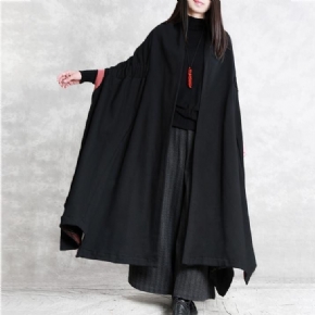 Manteau De Cape Causal Lâche Irrégulier Rétro