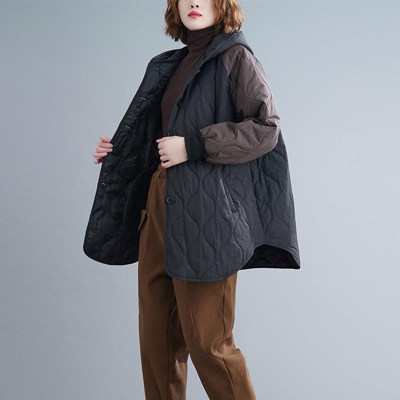 Manteau À Capuche Grande Taille Assorti Aux Couleurs D'hiver