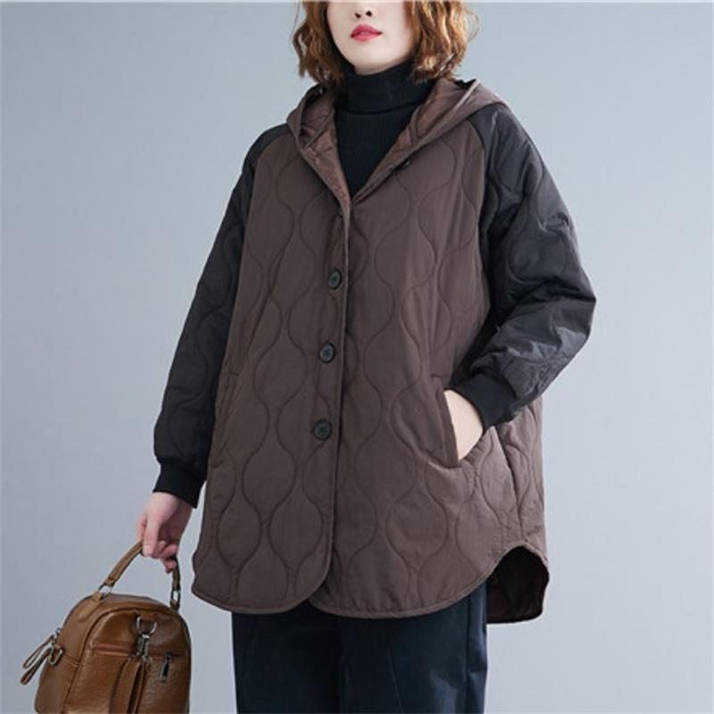 Manteau À Capuche Grande Taille Assorti Aux Couleurs D'hiver