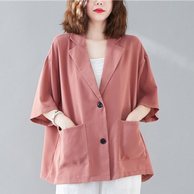 Manteau De Costume Ample En Mousseline De Soie D'été Pour Femme