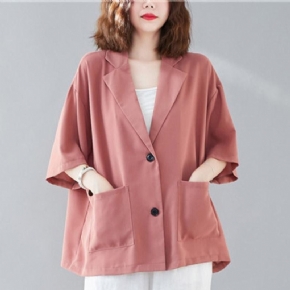 Manteau De Costume Ample En Mousseline De Soie D'été Pour Femme