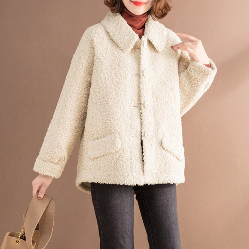 Manteau Court Teddy Bear En Cachemire