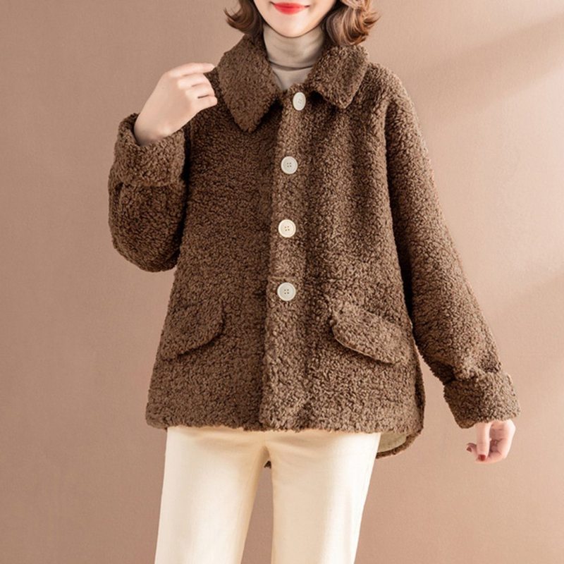 Manteau Court Teddy Bear En Cachemire