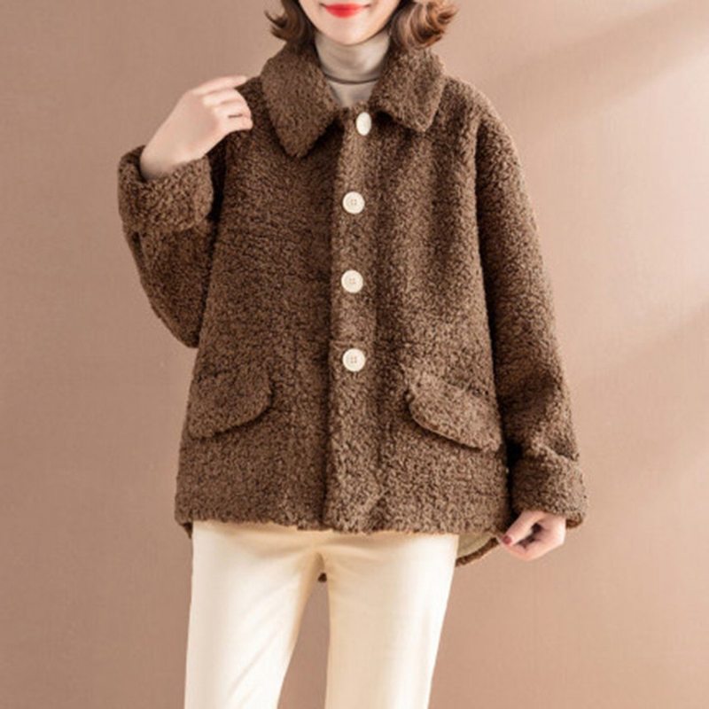 Manteau Court Teddy Bear En Cachemire